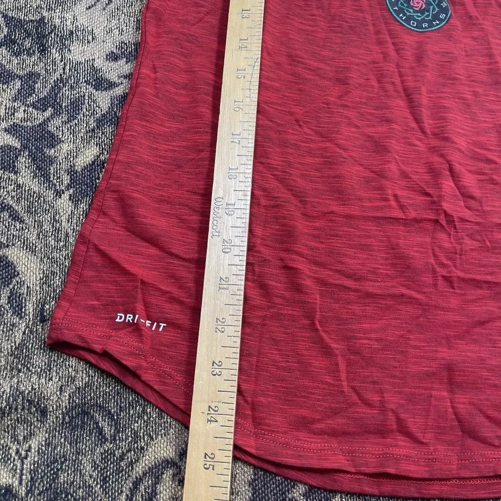 NIKE Women's Dri-Fit Portland Thorns Soccer Red Scoop Top Shirt Size Small New